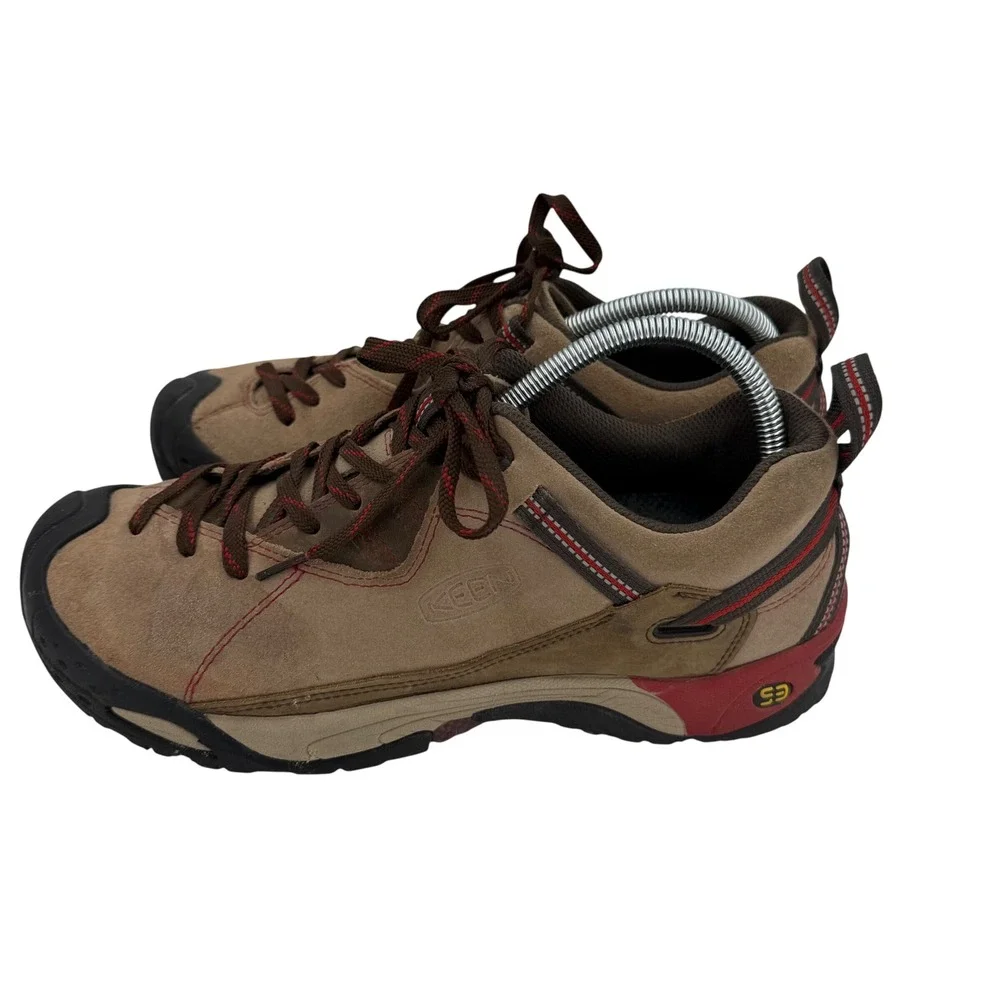 KEEN Jasper Suede Hiking Trail Shoes Tan Brown Outdoor Sneakers Mens US 9 EU 42